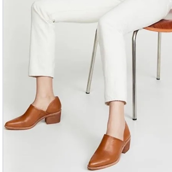 Madewell Brady Low Cut Leather Bootie Size 10 English Saddle - Picture 13 of 14